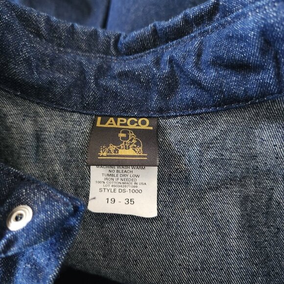 Lapco Denim Pearl Snap Utility Shirt 19-35 - Picture 6 of 6